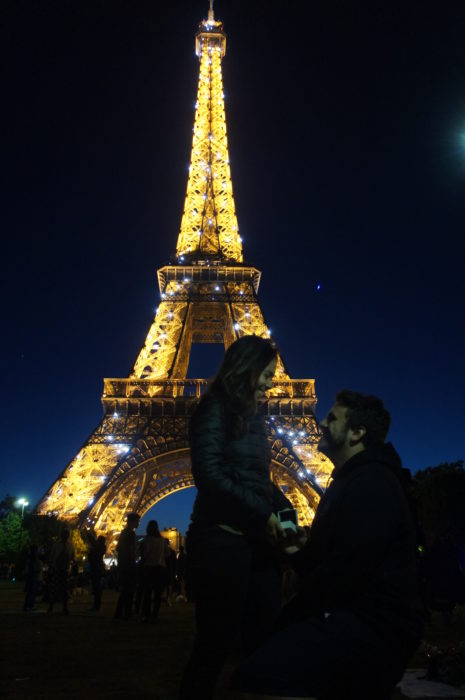 Pedido de casamento em paris